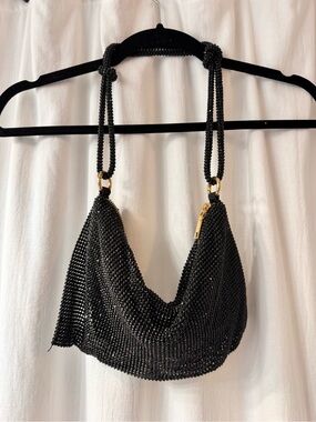 Black Beaded Shoulder Bag